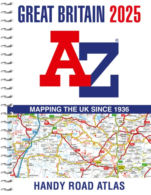 Great Britain A-Z Handy Road Atlas 2025 (A5 Spiral)-9780008652937