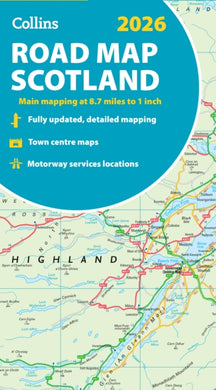 2026 Collins Road Map of Scotland : Folded Road Map-9780008719265