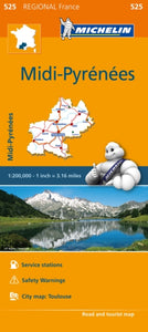 Midi-Pyrenees - Michelin Regional Map 525 : Map-9782067209374