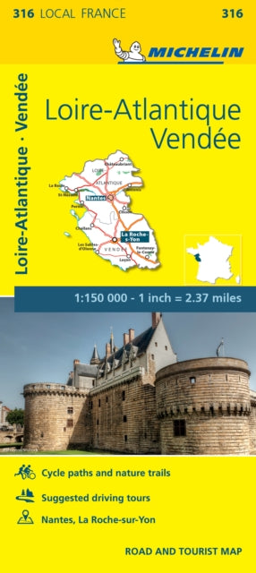 Loire-Atlantique, Vendee - Michelin Local Map 316 : Map-9782067210202