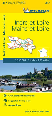 Indre-et-Loire, Maine-et-Loire - Michelin Local Map 317 : Map-9782067210226