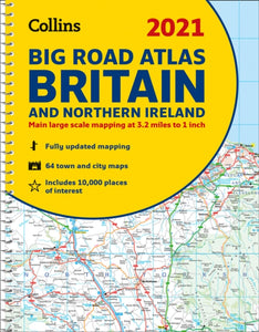 GB Big Road Atlas Britain 2021 : A3 Spiral-9780008374372