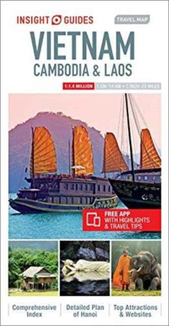 Insight Guides Travel Map Vietnam, Cambodia & Laos-9781780055107
