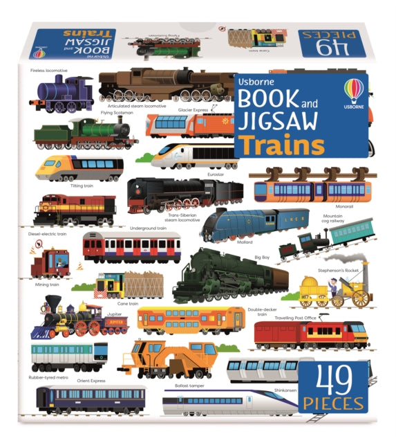 Usborne Book and Jigsaw Trains-9781803704814