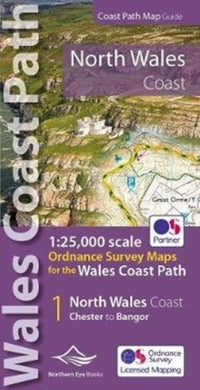 North Wales Coast Path Map : 1:25,000 scale Ordnance Survey mapping for the Wales Coast Path : 2-9781908632586