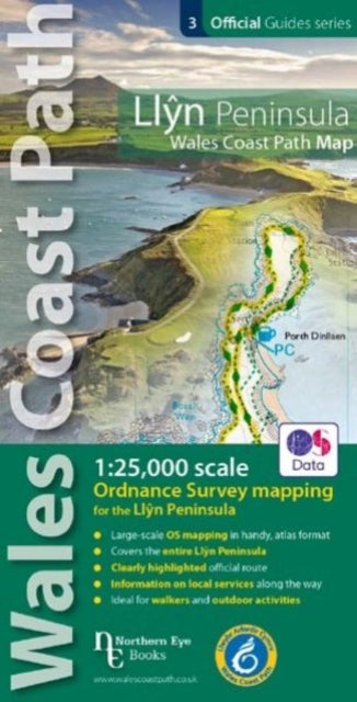 Llyn Peninsula Coast Path Map : 1:25,000 scale Ordnance Survey mapping for the Llyn Peninsula section of the Wales Coast Path-9781908632609