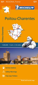 Poitou-Charentes Map 521 : Michelin Regional Maps: France-9782067209251