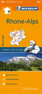 Rhone-Alpes Map 523 : Michelin Regional Maps: France-9782067209305