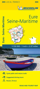 Eure, Seine-Maritime France Local Map 304-9782067209954