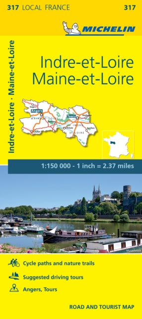Indre-Et-Loire, Maine-Et-Loire, France Local Map 317-9782067210226
