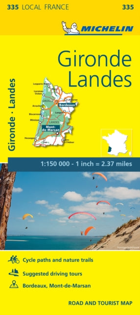 Gironde, Landes, France Local Map 335-9782067210585