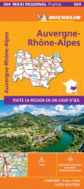 AUVERGNE-RHONE-ALPES, France - Michelin Maxi Regional Map 604 : Map-9782067242562